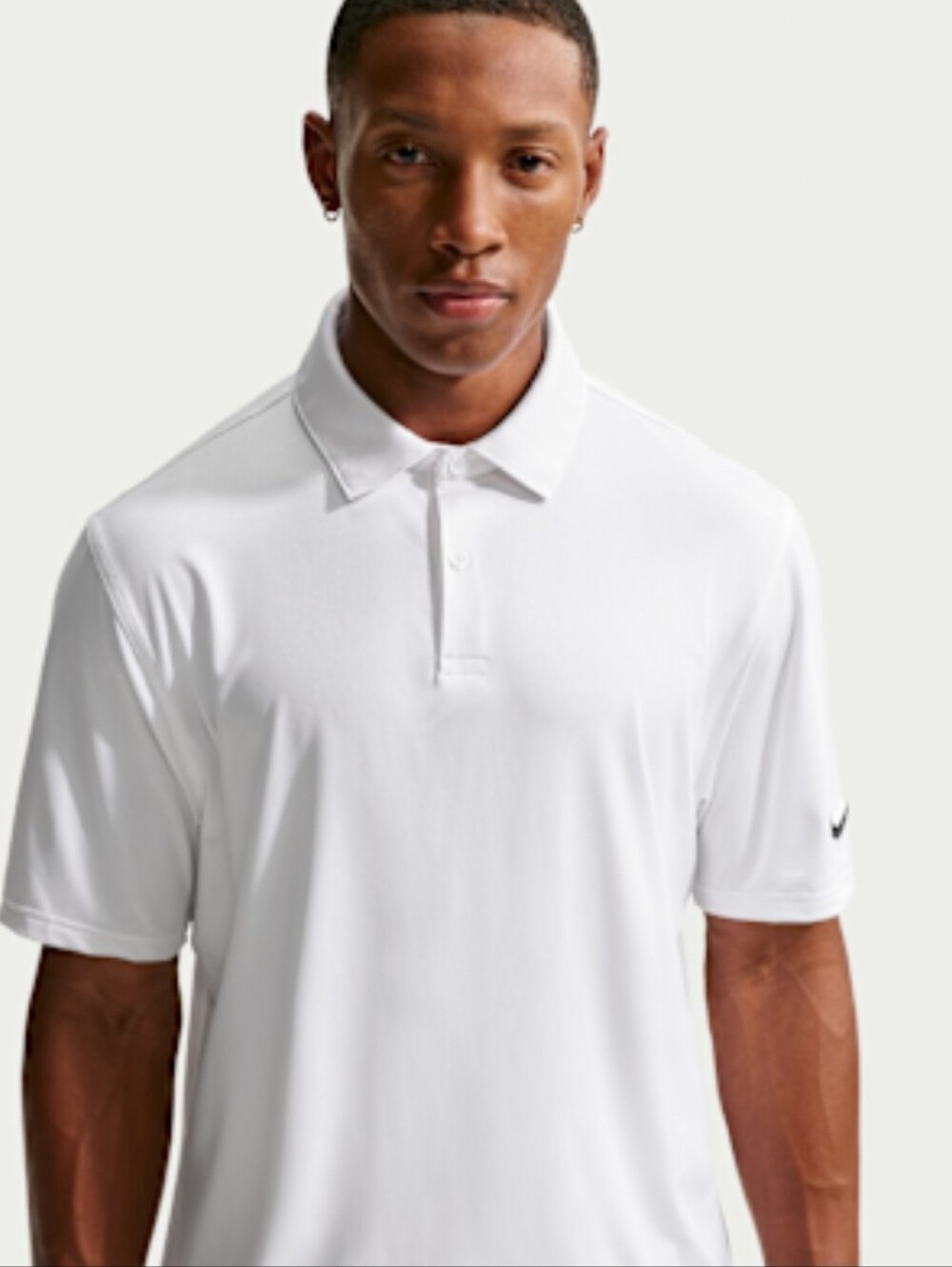 Nike Men’s White Dri-FIT  Golf Polo Shirt Sz L